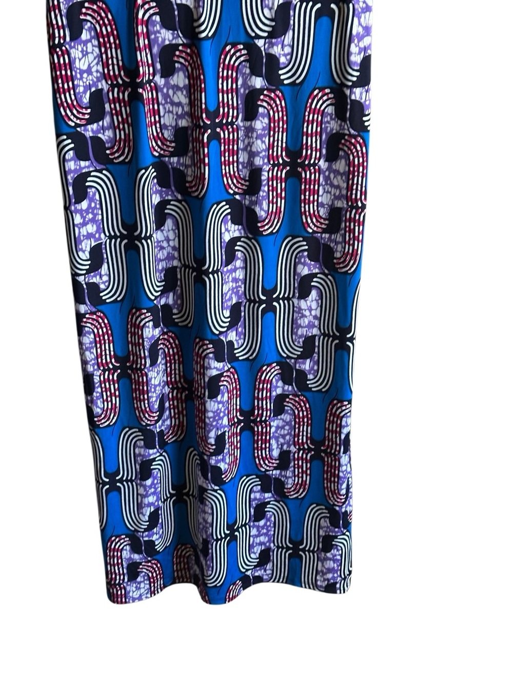 NWT MISA Los Angeles Blue Patterned Sleeveless Tank Maxi Dress. Size Large - Picture 5 of 12